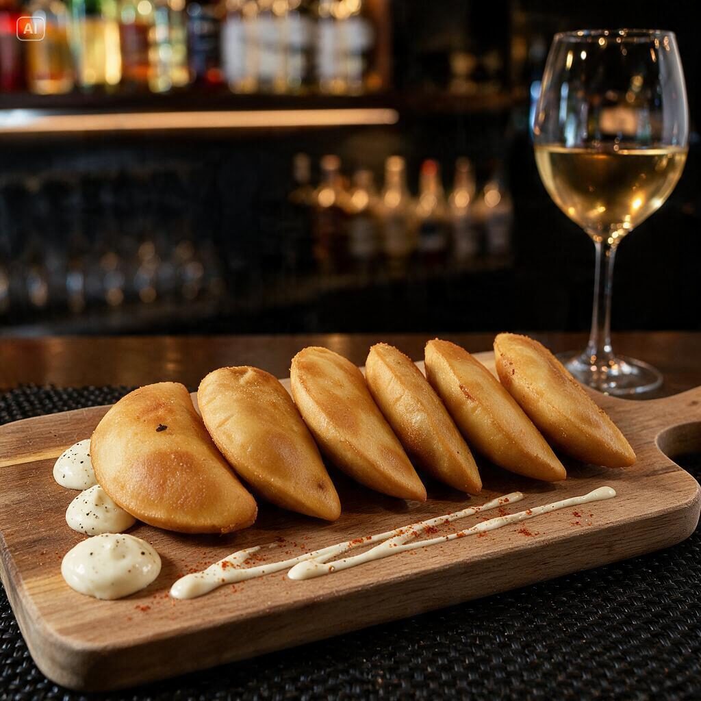Tábua de empanadas caseiras da Vila North 77